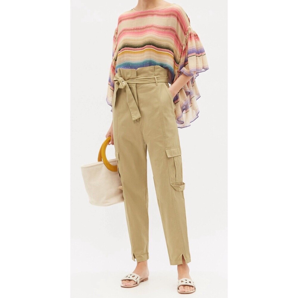 Mes Demoiselles Paperbag Cotton Trousers MSRP $250